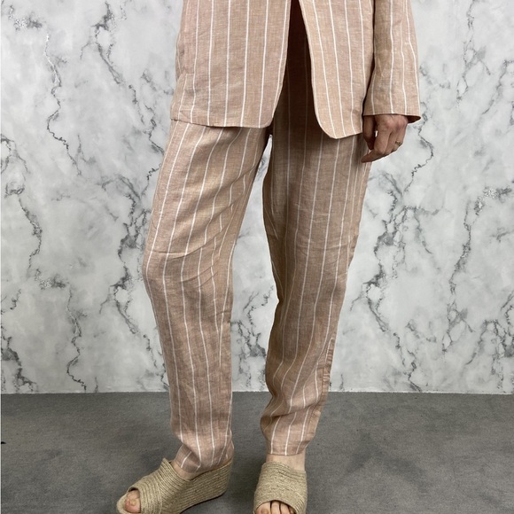 Armani Exchange Women's Striped Linen Pants size 4 - Picture 4 of 13